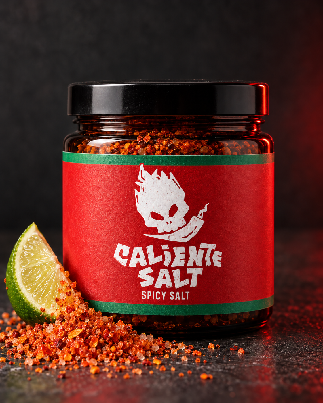 Caliente spicy cocktail rim salt jar
